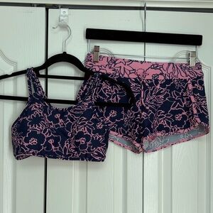 Athlete Girl Floral Print Bikini swimsuit Cannonball 2.0 shorts XL